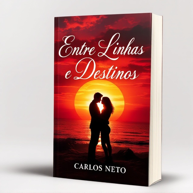A couple in silhouette embracing during a vibrant sunset, with the sun casting rich hues of red and orange across the sky. The silhouettes are positioned slightly to the left, allowing the expanse of the sunset to dominate the background and evoke a sense of endless romance.
