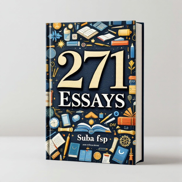 A collage of abstract illustrations and academic symbols like books, pens, and scrolls forming the number "271" on a textured background with hues of blue and gold, symbolizing knowledge and wisdom.