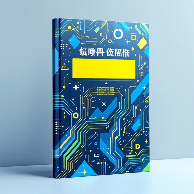 A bold, abstract geometric pattern dominated by mathematical symbols and vibrant circuits, featuring sharp angles and intersecting lines in shades of blue and green. In the background, a subtle grid pattern symbolizes mathematical precision.