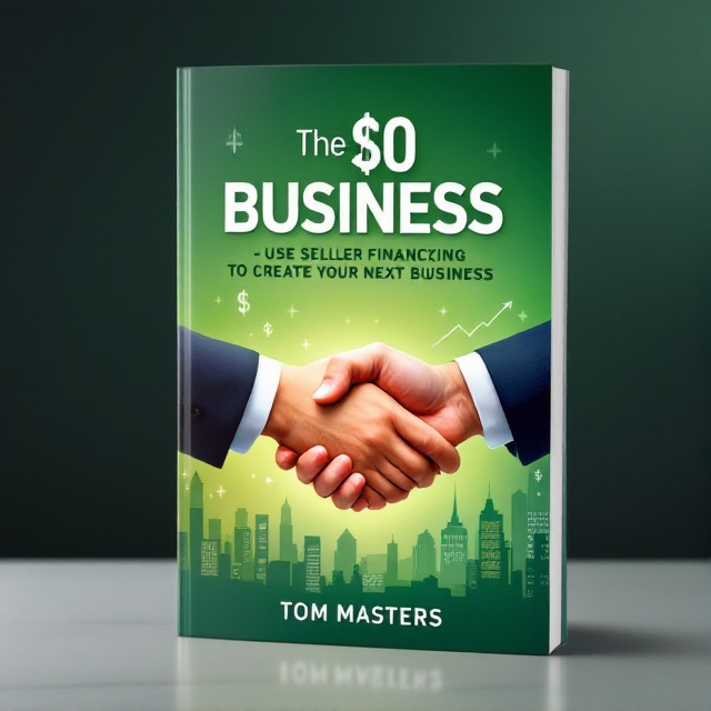 A handshake is depicted at the center, symbolizing a successful business transaction. The background features a subtle gradient of green, representing growth and prosperity. Overlay elements like ascending graphs and dollar signs imply financial success and upward movement, while faint cityscapes in the distance suggest future potential.