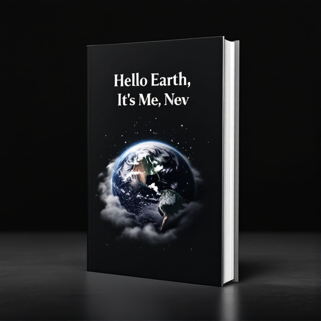 A striking black background featuring a large, detailed silhouette of Earth in the foreground, partially illuminated, conveying a sense of reflection and contemplation. Soft, ethereal wisps of clouds encircle the Earth, symbolizing the journey of self-awareness and improvement.