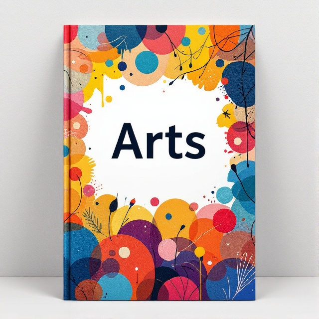 A vibrant mosaic of artistic elements featuring bold brush strokes, abstract shapes, and fluid lines in an array of plain colors. The cover bursts with various artistic styles like impressionism, surrealism, and modernism, ensuring a delightful visual dance across the cover. The background is subtly textured to give a sense of depth and creativity.