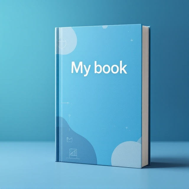 A serene blue background with subtle gradients creates a calm yet engaging atmosphere. Abstract shapes and symbols like charts, graphs, and a calculator subtly blend into the background, conveying the financial theme in a contemporary style.