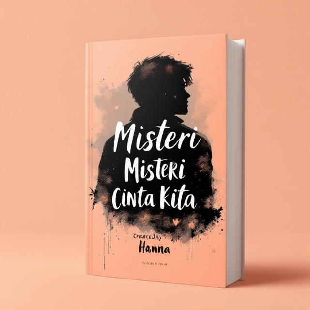 The cover features a silhouette of a man painted with soft, fluid brushstrokes, offering a sense of mystery. The silhouette is centered on a simple peach background, giving the cover a warm and inviting feel. Beneath the silhouette, the text “Created by Hanna” is artistically integrated, adding a personal touch.