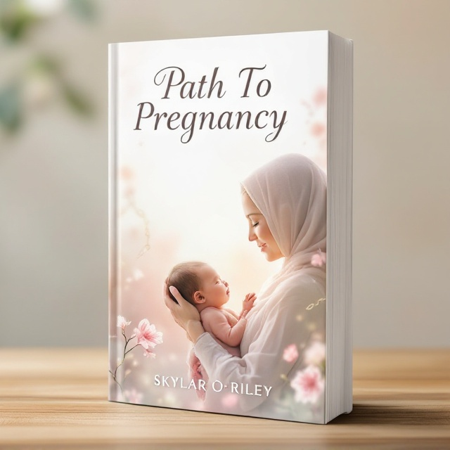 An ethereal scene depicting a serene, loving mother tenderly cradling a newborn baby amidst a soft, pastel-colored background symbolizing hope and new beginnings. Subtle imagery representing the journey through infertility, such as delicate, faded chains breaking, is woven into the background to convey triumph and resilience.