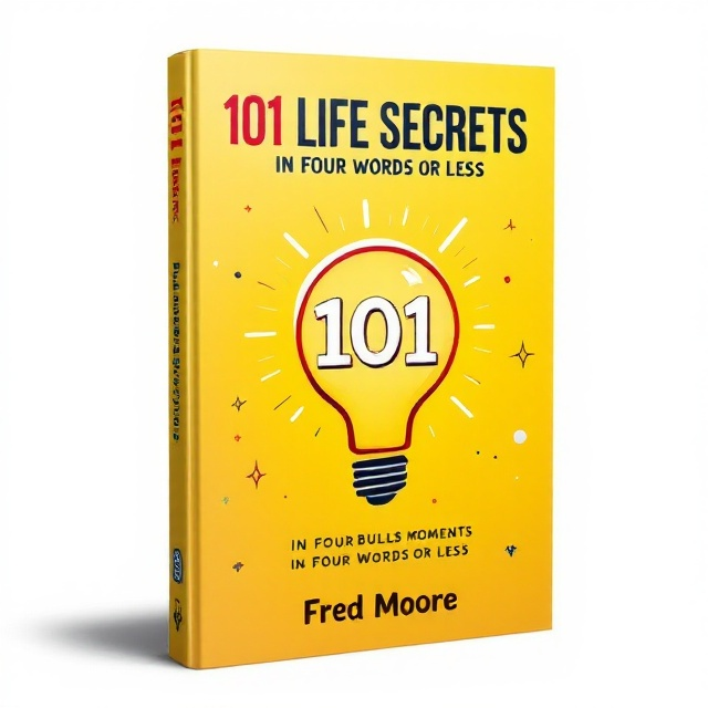 A vibrant cover featuring a large, central emblem or icon representing "lightbulb moments" on a bright background. The icon is surrounded by subtle, abstract graphics that symbolize discovery and growth. Fred Moore's logo is subtly integrated at the bottom corner.