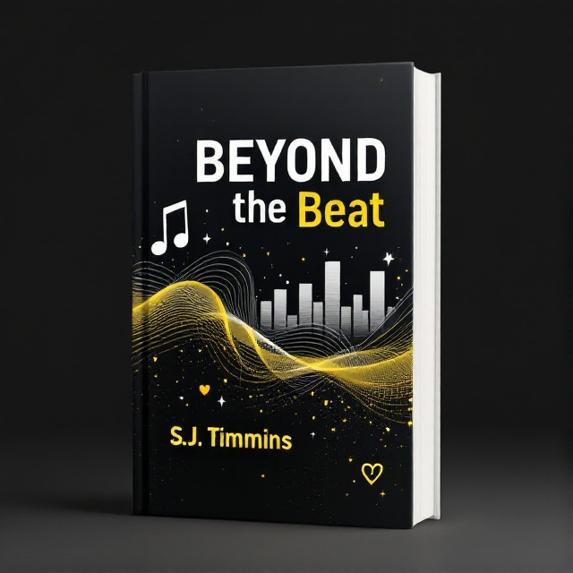 A dynamic, abstract representation of sound waves flowing across the cover, intertwining with elements representing business and health—such as a musical note overlapping a bar chart and a heart symbol. The background is a blend of black and yellow with white accents highlighting the main elements.