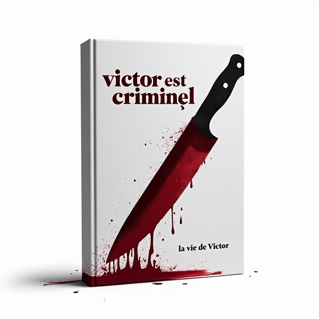 A haunting cover featuring a single, large knife dripping with blood, positioned diagonally across a stark white background. The knife's blade glistens with a menacing sheen, while droplets of blood create an ominous splash, conveying a sense of dread and mystery.
