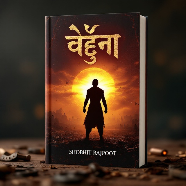 The cover features a central silhouette of a lone warrior standing against a backdrop of an ancient battleground at dusk. The silhouette is highlighted by the golden reflections of a setting sun, creating a visually striking contrast. The lower section of the cover depicts hints of battle gear scattered across a fading background to emphasize the historical setting.