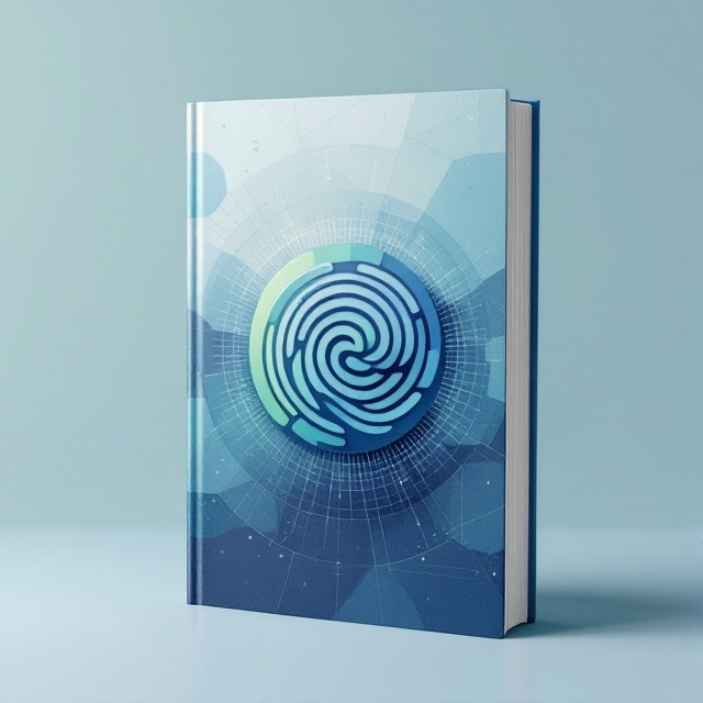 The cover features an abstract illustration of a swirling brain symbol painted in calming shades of blue and green. It is surrounded by concentric circles that radiate outwards, symbolizing the management and diffusion of stress. In the background, there are subtle geometric patterns that add a touch of modern technology and science vibes. The overall style is sleek and minimalistic, resonating with the book's purpose and audience.