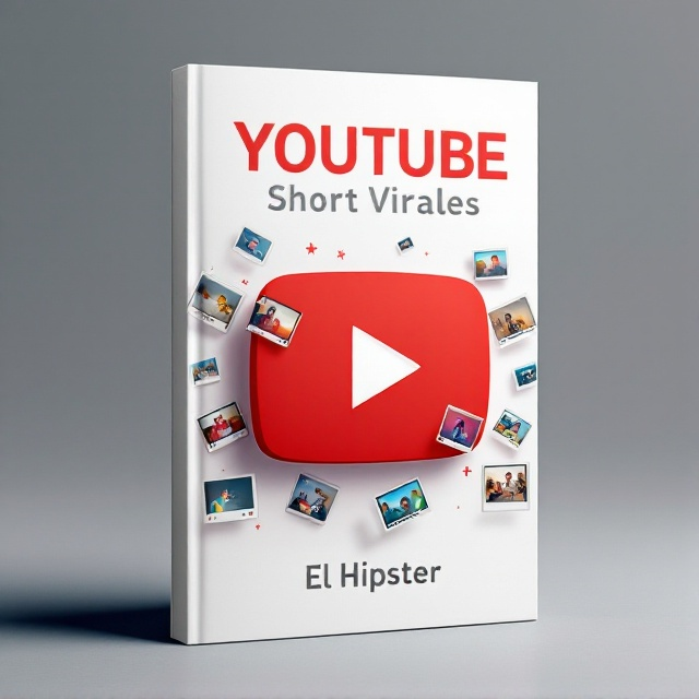 A dominant, eye-catching, stylized red play button symbolizes YouTube, positioned centrally. Around it, dynamic short video frames depict various engaging thumbnails. The background is a subtle gradient, giving a sense of motion and vitality. The cover conveys energy and action.