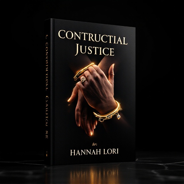 Two hands intertwined are the focal point of the cover. The left hand is adorned with a sleek gold ring, and the right hand is loosely bound by elegant gold handcuffs. The background is a deep black, which starkly contrasts with the luminous gold tones, creating a dramatic and luxurious atmosphere. The use of light accentuates the gold elements, symbolizing the opulent and binding nature of the relationship depicted.