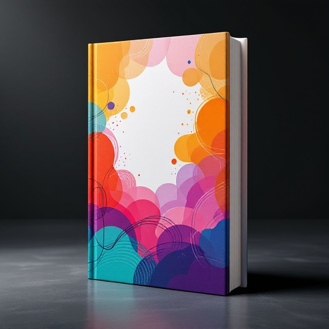 A dynamic cover featuring a bold management-themed image that dominates the center, with an overlay of abstract patterns using turquoise, orange, purple, and pink hues to convey excitement and intrigue.