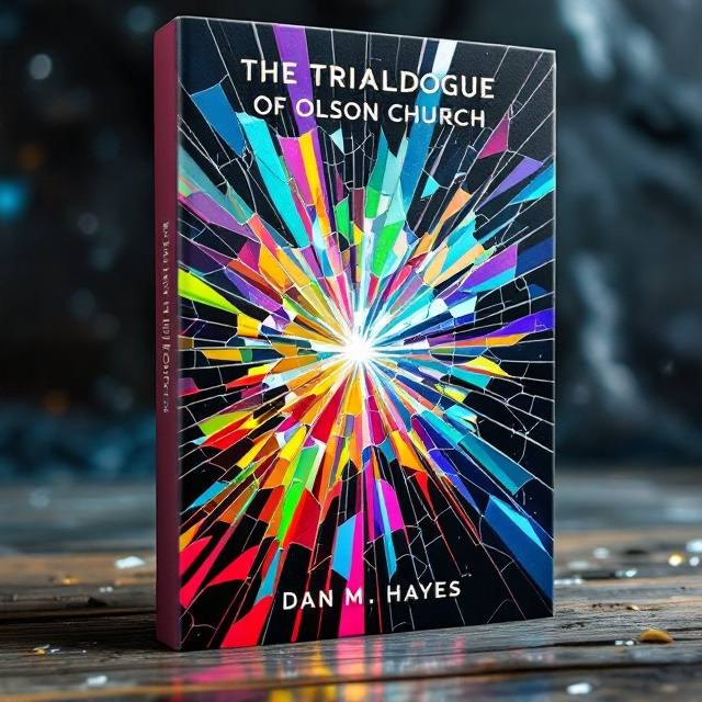 The cover features a visually striking shattered window effect, creating a sense of fragmented reality. Each shard of glass is rendered in vibrant multi-colors—swirling blues, pinks, yellows, reds, and greens—evoking the psychedelic visuals seen during an LSD trip. The shards scatter outward from a central point, drawing the eye into the cover and hinting at a deeper mystery within.
