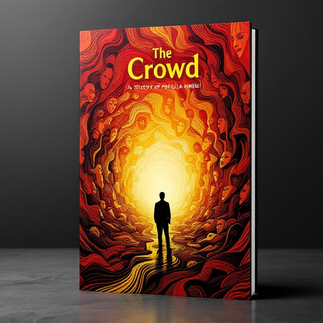 A solitary figure stands at the focal point of the cover, slightly to the left of center. Surrounding this figure, a dynamic flow of abstract lines and faces suggests the motion and pull of a surrounding crowd. The crowd elements spiral outward, blending deep reds and vibrant yellows to convey movement and energy. The top of the cover features the title, with swirling elements forming a vibrant border that engulfs the solitary figure.