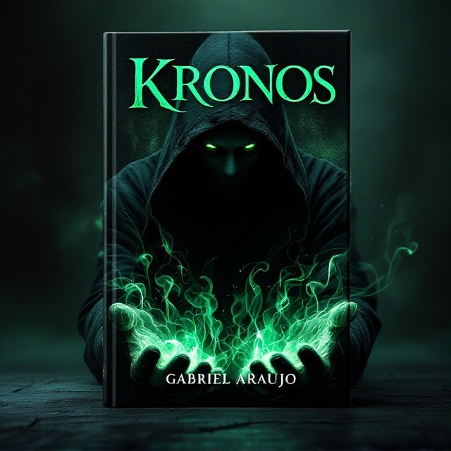 An enigmatic figure of a wizard occupies the center of the cover, cloaked in shadow. Menacing green eyes, with a slight luminescence, peer out from beneath the shadowy hood, directly engaging the viewer. Wisps of mystical green smoke cascade from the wizard's outstretched hands, swirling downward and outward, forming ethereal patterns against a dark, blurred background that hints at an ancient and magical setting.