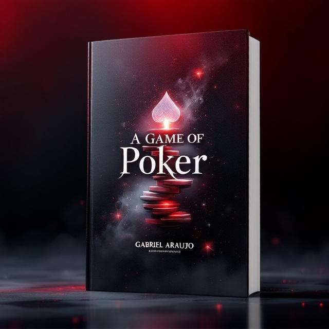The cover features a striking image of a house of cards precariously balancing in the center, with subtle magical glimmers accentuating its edges. The background is a gradient blend of deep red transitioning to black, creating a mysterious and enchanting atmosphere. Gentle, swirling mist surrounds the cards, adding to the sense of intrigue and magic.