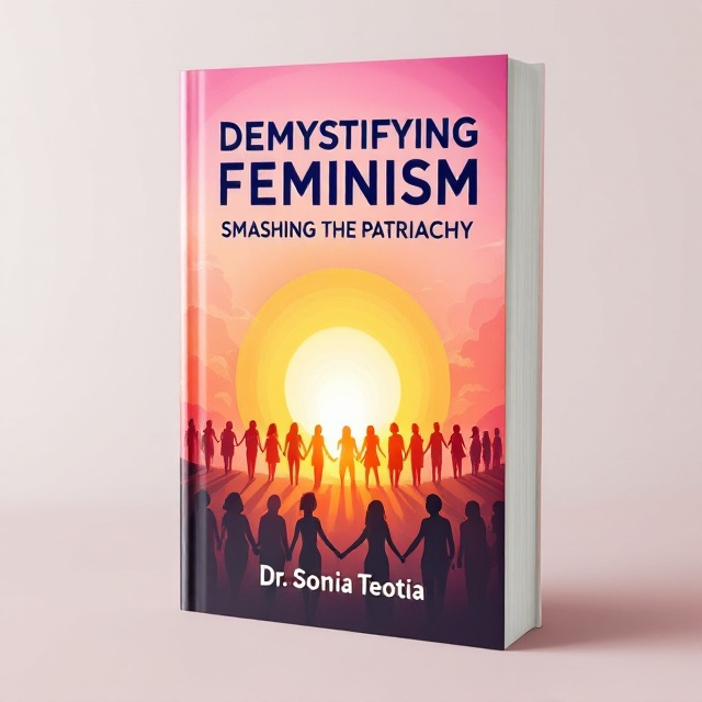 A vibrant cover showcasing a radiant sunrise over a scenic, harmonious landscape filled with diverse silhouettes representing women, men, and transgender individuals holding hands, forming a circle. This symbolizes unity and equality under the golden light. The colors are warm with a mix of pink, orange, and purple hues to highlight a sense of positivity and progress.