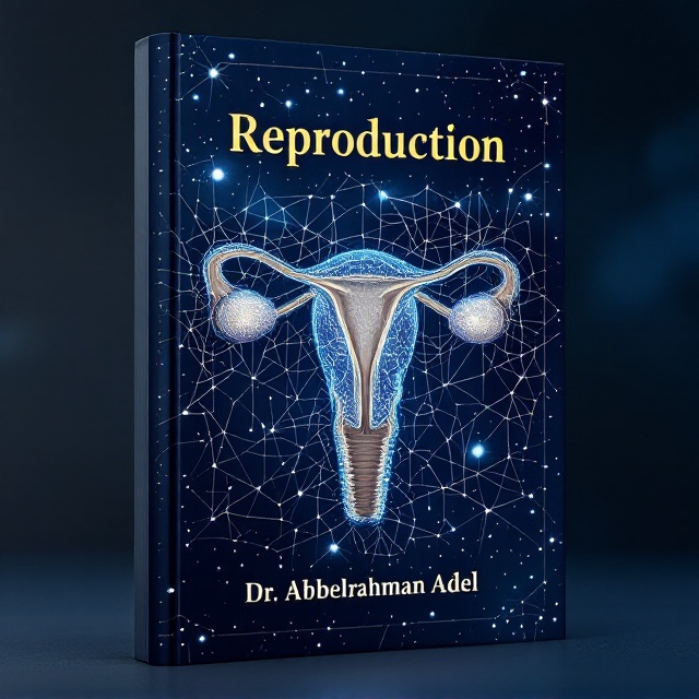A detailed depiction of human reproductive organs subtly integrated into a molecular biology pattern, placed centrally on the cover. The organs are rendered in a stylized, yet anatomically correct manner. Overlaying these is a network of neural-like pathways, symbolizing the complex scientific study aspect, all set against a rich blue background that conveys a sense of trust and intelligence.