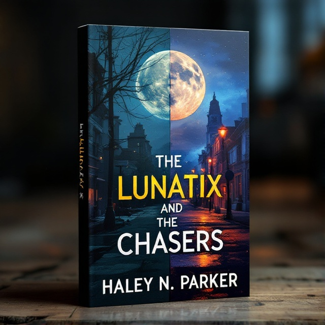 The cover features a split image of a street scene at night. On the left, a messy, shadowy street with flickering streetlights and an ominous, partially obscured moon. On the right, a polished, upscale section of town with bright lights and a clear view of the moon. The division between the two sections symbolizes a rivalry, with subtle textures to accentuate the dramatic tension.