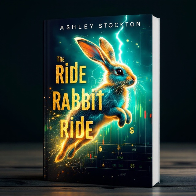 A dynamic cover featuring a rabbit in motion, symbolizing agility and quickness. In the background, a stylized lightning bolt strikes through a vibrant stock market chart, interspersed with dollar signs subtly cascading. The color palette involves electric blues, greens, and golds to capture the essence of finance and action.