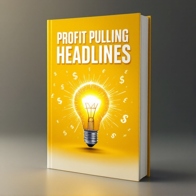 A bursting light bulb in the center of the cover, with currency symbols emanating from it like sparks. The background is a gradient from deep yellow at the top to lighter yellow at the bottom, creating a sense of illumination and energy. The light bulb represents innovation and profit, while the currency symbols suggest financial growth.