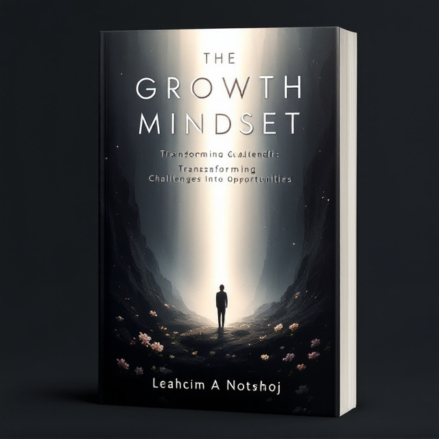 A figure stands at the bottom of a chasm, surrounded by shadows, reaching upwards towards an ethereal beam of light that pours down from the top, illuminating their path. Small, subtle details of blossoming flowers emerge at the edges of the darkness, symbolizing growth. The background features a gradient from dark black at the bottom to a soft glowing white at the top.