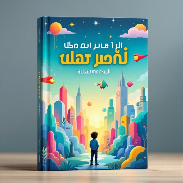 A futuristic cityscape with playful, abstract shapes floating across the cover. Vibrant colors like bright blues, greens, and yellows dominate the scene, with subtle, glowing stars scattered in the background. In the foreground, a silhouette of a child gazing at the city represents both the target audience and the exploration theme.