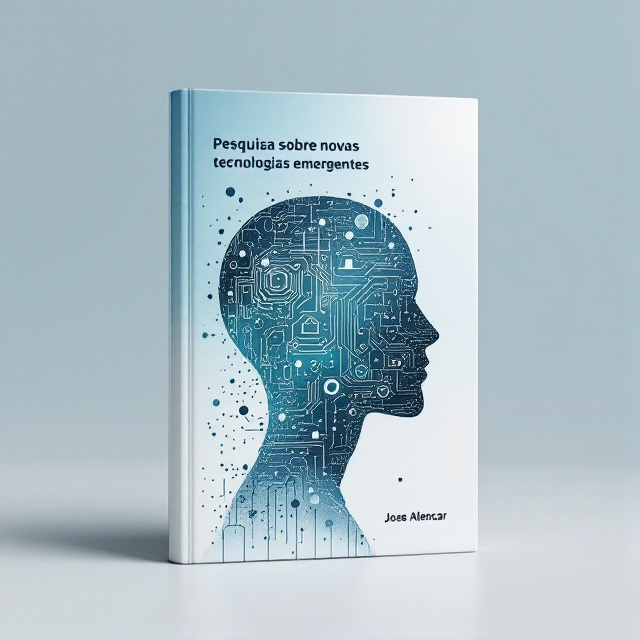 The cover features a silhouette of a human face integrating with circuit patterns and abstract geometric shapes, set against a gradient background that transitions from soft blue to white. Surrounding the silhouette are depictions of network nodes and digital symbols to convey the theme of technology.