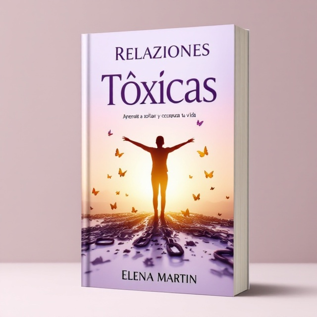 The cover features a silhouette of a person standing tall in the center, with their arms slightly spread as if embracing new possibilities. Around the silhouette, broken chains lay scattered on the ground, and butterflies appear to emerge from the chains, flying upwards towards the sky. The background showcases a gentle gradient from soft lavender at the bottom to warm golden hues at the top, resembling a sunrise that offers a sense of hope and new beginnings.