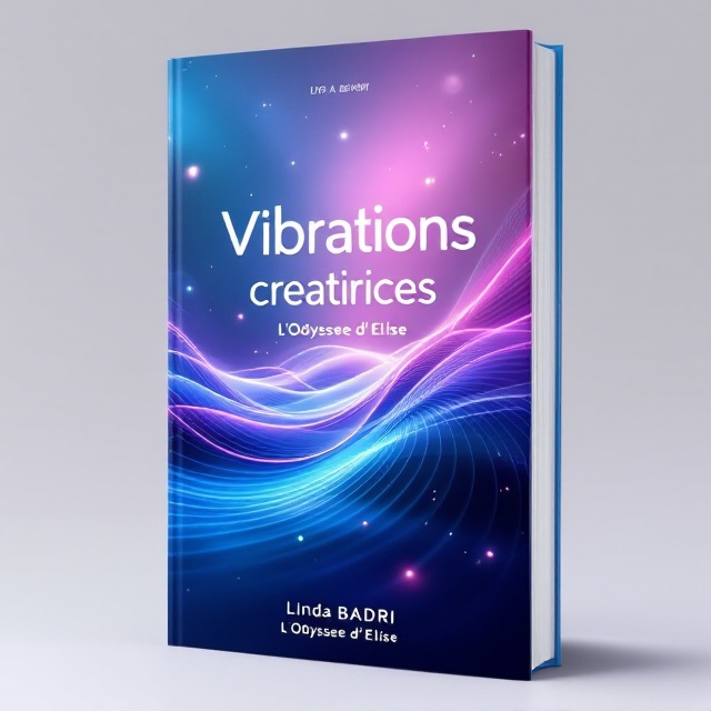 Abstract waves and ripple patterns flow across the cover, forming a dynamic and vibrant design. The central focus is on pulsating gradients of blue, violet, and rose pink that blend seamlessly, creating the impression of energy and creativity radiating outward. Glowing, semi-transparent rings overlay the background, symbolizing vibrations spreading harmoniously. Subtle shimmering effects enhance the feeling of movement and liveliness, giving the cover a modern and captivating look.