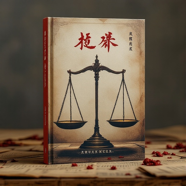 A solemn yet powerful image of a balanced weighing scale dominates the center of the cover, symbolizing equality. The scale is set against a backdrop of faded historical documents to convey the historical context. The color palette consists of earthy tones such as deep reds, browns, and golds to evoke a sense of history and gravity.