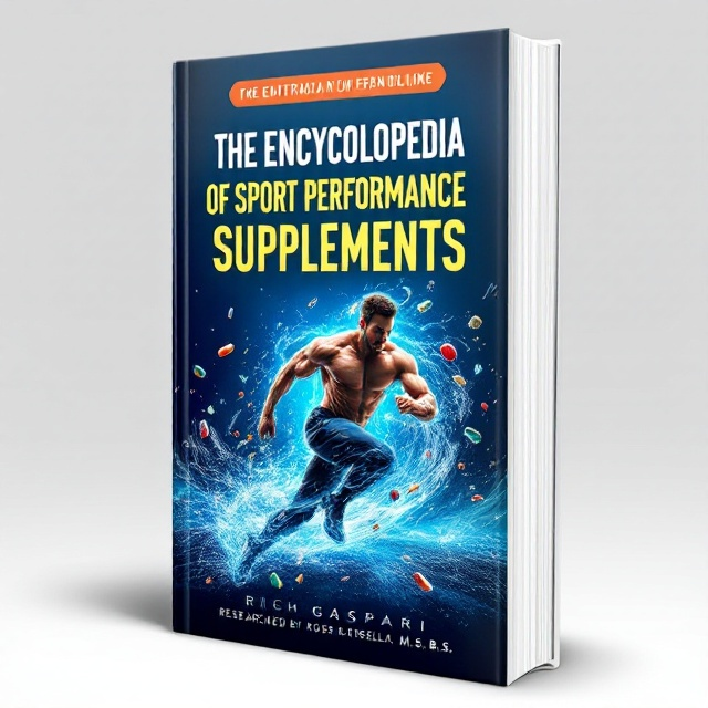 A dynamic image of a muscular figure in motion with a trail of energy swirling around them. The background is a gradient from a deep blue at the bottom, transitioning to a lighter blue at the top, symbolizing growth and transformation. Supplement tablets or capsules hover subtly around the figure, suggesting a journey and evolution.