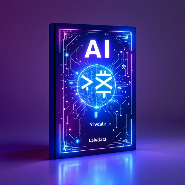 A glowing gradient background transitioning from deep purple at the edges to electric blue in the center, symbolizing depth and inspiration. In the middle, a futuristic neural network design interlaces with prominent math symbols like π, √, and Σ. These elements are designed to glow faintly, imbuing a sense of clarity and innovation. Subtle geometric patterns, such as thin, symmetrical lines and grids, adorn the border, adding a professional and modern touch. A sleek, semi-transparent humanoid robot is positioned on the bottom left corner, looking upward, evoking curiosity and aspiration.