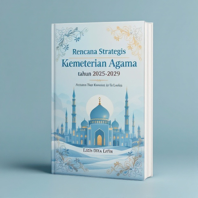 A serene background with a subtle blend of blue and white, symbolizing peace and spirituality. The cover features a stylized silhouette of a mosque with soft golden accents that catch the eye, positioned prominently in the center. Delicate, elegant floral patterns frame the top and bottom edges.