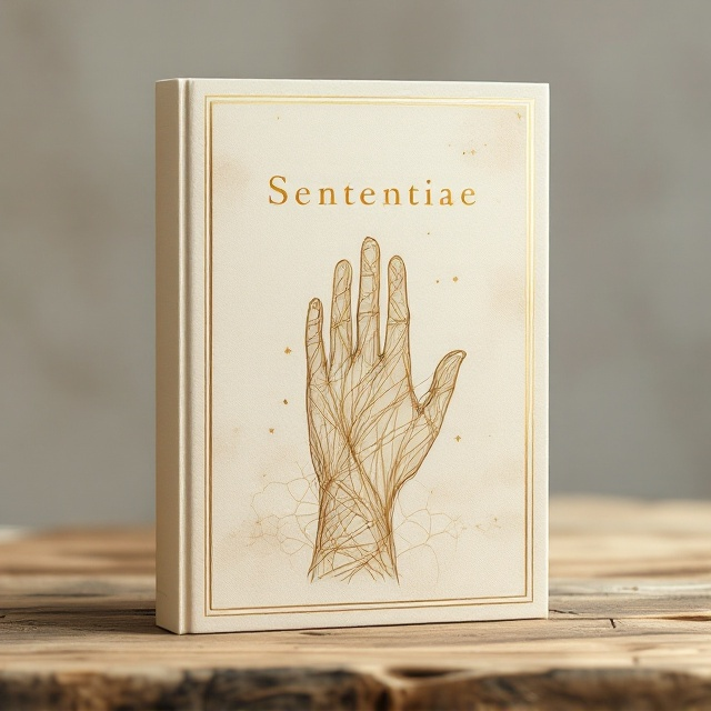 A stunning, soft-tinted illustration appears on the cover—a sprawling, aged parchment-inspired texture that invokes the idea of pages from an ancient book. Minimalist depictions of interconnected strands—resembling threads from a loom—form an intricate, abstract tapestry, weaving together faint but recognizable images of a hand, a pair of eyes, and a single flower. These fragments give a subtle nod to human complexity. The design is centered and framed by delicate golden foil debossing, accentuating the ivory background while giving the book an elegant aesthetic.