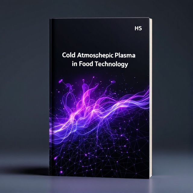 The cover features a striking plasma discharge illustration taking center stage, with vivid tendrils of purple and white against a sleek, dark background. The illustration evokes a sense of scientific inquiry and technological advancement, emanating from the bottom and spreading artistically across the cover. Layers of subtle abstract patterns, like a virtual grid or wave, are integrated to enhance the scientific theme without overwhelming the primary focus.