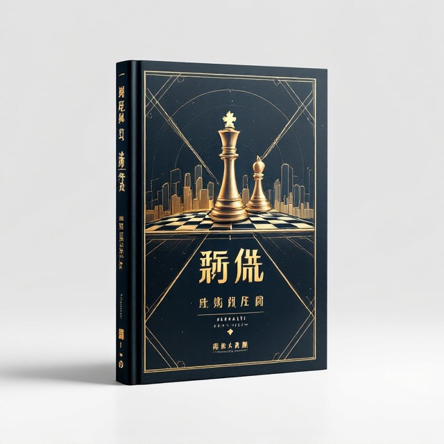 A sleek, metallic central icon of an intricate chessboard with a single powerful golden chess piece elevated above the rest, symbolizing dominance, strategy, and control. The background is a gradient of bold, deep navy transitioning into vivid gold, creating an aura of power, wisdom, and triumph. Subtle city skyline silhouettes merge into the lower part of the chessboard, representing the backdrop of modern business battles. Thin, diagonal lines subtly intersecting the design evoke a sense of tension and challenge.