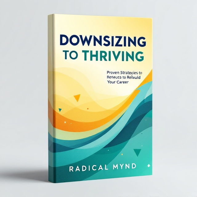 A dynamic gradient background transitioning from a warm gold at the top to a vibrant teal at the bottom, symbolizing growth and transformation. At the center, a swooping arrow or upward curve is incorporated, symbolizing rebuilding and upward momentum. Abstract geometric shapes like triangles and circles are subtly faded into the background, adding energy.