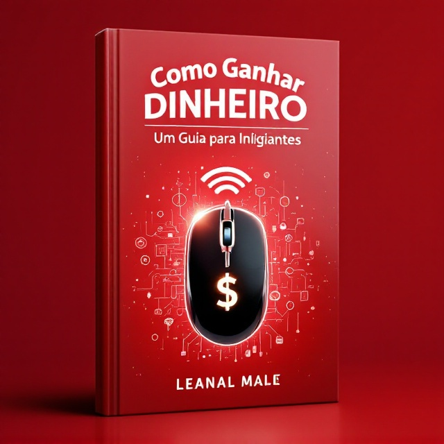 A vibrant red background with a subtle texture of digital network symbols (e.g., wifi signals, dollar signs, and abstract web icons) overlaid faintly across the background. In the center, an eye-catching silhouette of a computer mouse with a glowing dollar sign at its cursor tail. The title arcs slightly above the icon in bold lettering, and the author's name appears at the bottom in smaller but authoritative text.
