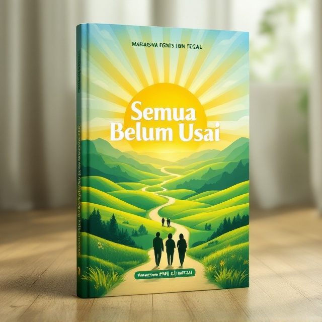 A bright and cheerful depiction of a historical journey featuring rolling green landscapes, pathways leading to a bright golden sunrise, and silhouettes of students walking together, symbolizing a blend of youth and historical significance. The colors are warm tones with yellows, greens, and soft sky blues to invoke happiness.