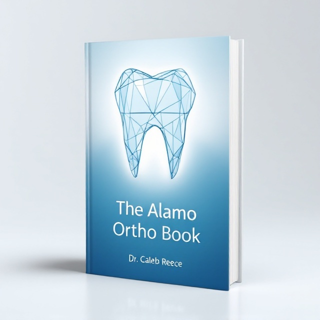 A clean and crisp design featuring an abstract, geometric rendering of a tooth outline as the central element. The tooth is formed using intersecting lines resembling an orthodontic wire. Soft blue and white tones dominate the background, evoking a clinical and professional atmosphere, with subtle gradients for depth. Below the tooth artwork, a subtle glow reinforces the uplifting and educational tone.