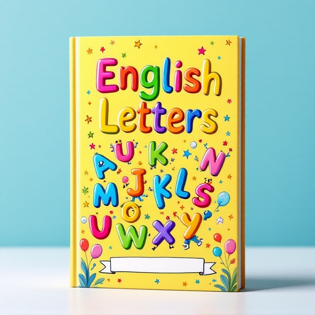 A vibrant cover featuring an illustration of cheerful, colorful alphabet letters dancing and interacting on a sunny backdrop. The letters are playful characters with expressive faces and quirky details. A scattering of stars, balloons, and doodles surrounds the letters to add a festive, joyful vibe. The sunny background gradient transitions from bright yellow to sky blue, radiating a sense of happiness and fun.