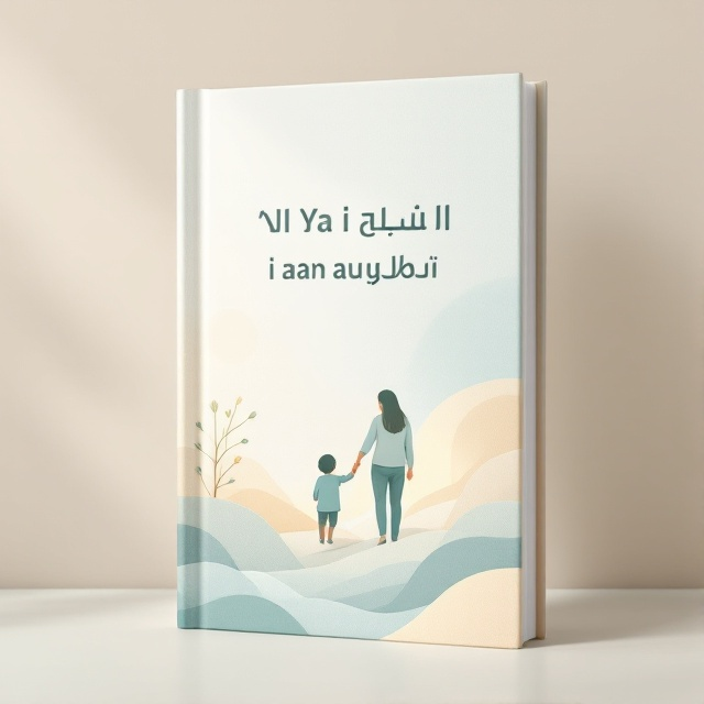 A serene and calm illustration of a parent holding a child’s hand, set against a gradient background transitioning from soft pastel blue to light beige. The backdrop features abstract waves or organic shapes to convey nurturing and unity. A subtle, nature-inspired element, like a tree or delicate leaves, is faintly integrated into the background.
