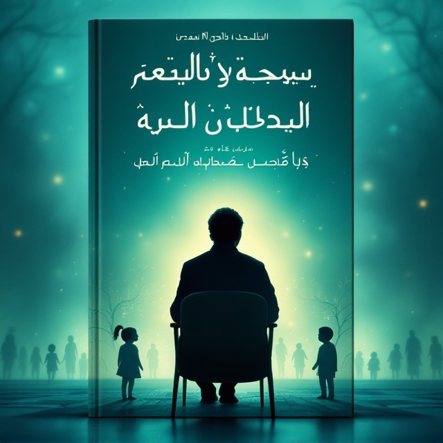 A serene, softly-lit silhouette of a psychologist seated on a chair, facing an abstract, calming background of gradients blending soft blue and green tones. Surrounding them are subtle, ghostly shapes representing children and family dynamics, rendered in translucent layers to create a feeling of depth and dialogue. The background has faint, intricate neural connections or tree-like branches drawn in delicate, flowing lines to hint at psychological and emotional complexity. The overall design has shadows and suspenseful undertones, with a mysterious yet calming atmosphere.
