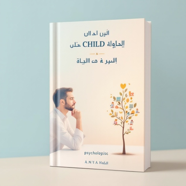 The cover depicts a peaceful scene in soft pastel tones. On the left side of the cover, a contemplative psychologist is portrayed sitting by a table, their hand resting under their chin, deep in thought. To the right of them, a subtle illustration of a growing tree emerges, symbolizing a child’s growth and development. The tree's branches spread out, with delicate icons like books, toys, and family members appearing as leaves. The background has soothing gradients of light blue and peach, evoking a feeling of calm and optimism.