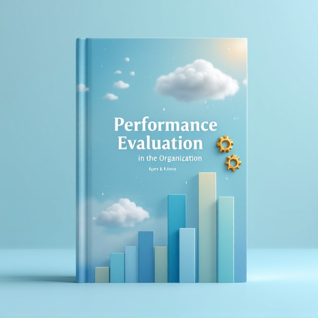 A soft blue sky with a gradient transitioning from a deep azure at the top to a lighter pastel near the bottom. Fluffy white clouds scattered naturally across the cover. On the right-hand side, a few small, golden managerial gears (symbolizing strategy and structure) are placed in a descending diagonal flow. Below these gears, sleek and semi-transparent bar charts in various shades of blue and green symbolize performance metrics. Tiny rain droplets, glimmering as if touched by sunlight, softly overlay the design, creating a refreshing and meaningful effect.