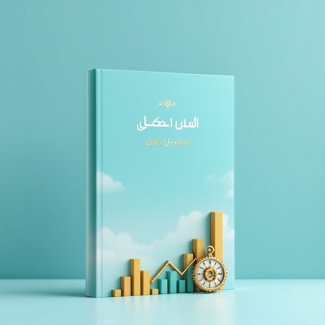 The cover features a turquoise-blue sky gradient as the background, fading from azure at the top to a soft turquoise at the bottom. In the top-right corner, a small golden gear symbolizing personnel evaluation is placed, subtly shimmering. At the bottom of the cover, a neat, simplistic golden and green bar chart emerges from the base, representing performance and growth. At the very center, a mini pocket watch with delicate details rests, serene and timeless, drawing the reader’s focus. The entire composition is kept minimalistic with clean, sharp lines for a modern aesthetic.