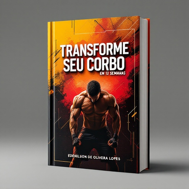 The cover features a bold and dynamic photograph of a person mid-training in a gym, surrounded by abstract geometric lines and vibrant gradient overlays in shades of orange and red, symbolizing energy and transformation. The background transitions from a deep black at the bottom to a vivid yellow at the top, creating a sense of upward motivation. Subtle textured layers reminiscent of sweat droplets or chalk powder are incorporated for a raw and authentic feel.