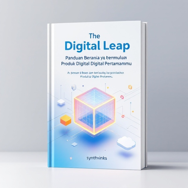 A minimalistic, futuristic design featuring a sleek wireframe of a glowing cube in the center of the cover. The cube symbolizes digital innovation and is surrounded by subtle lines and small icons representing technology (e.g., gears, cloud, circuits). The background is a gradient transitioning from a soft blue at the bottom to white at the top, creating a clean and professional tone.